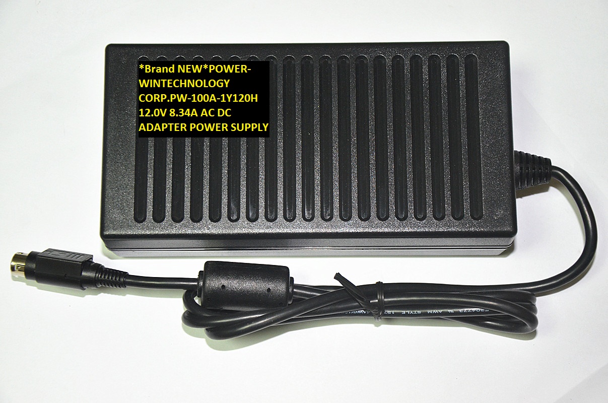 *Brand NEW*3pin 12.0V 8.34A POWER-WINTECHNOLOGY CORP.PW-100A-1Y120H AC DC ADAPTER POWER SUPPLY